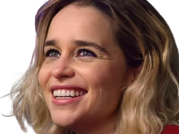 Sticker emilia isobel euphemia rose clarke actrice britannique anglaise yeux bleus petite femme blonde mi long par PubliusOvidius