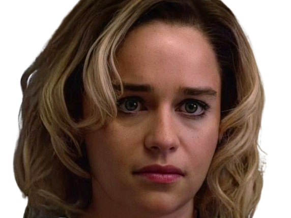 Sticker emilia isobel euphemia rose clarke actrice britannique anglaise yeux bleus petite femme blonde mi long par PubliusOvidius