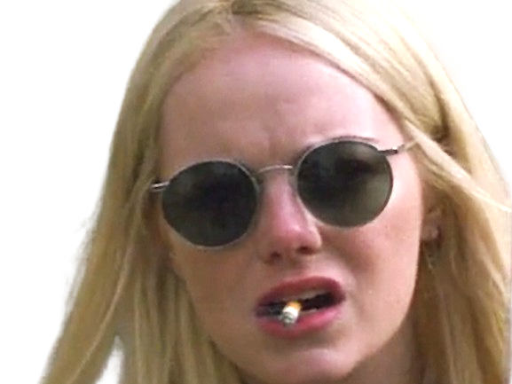 Sticker annie landsberg maniac serie emma emily jean stone actrice productrice americaine blonde femme lunettes cigarette par PubliusOvidius