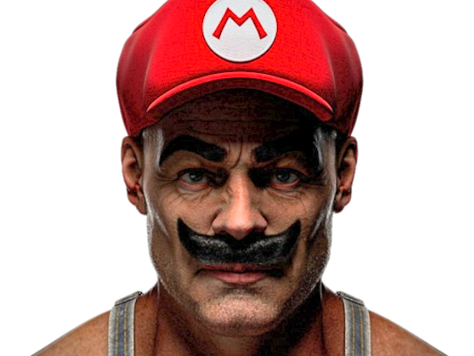 mario luigi rpg sprite cursed gigachad italian gibberish nintendo mascotte peluche moupe