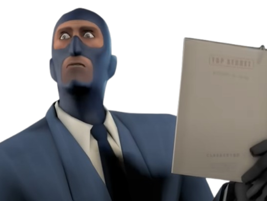 moupe blue spy team fortress 2 meme deguisement espion cagoule valve