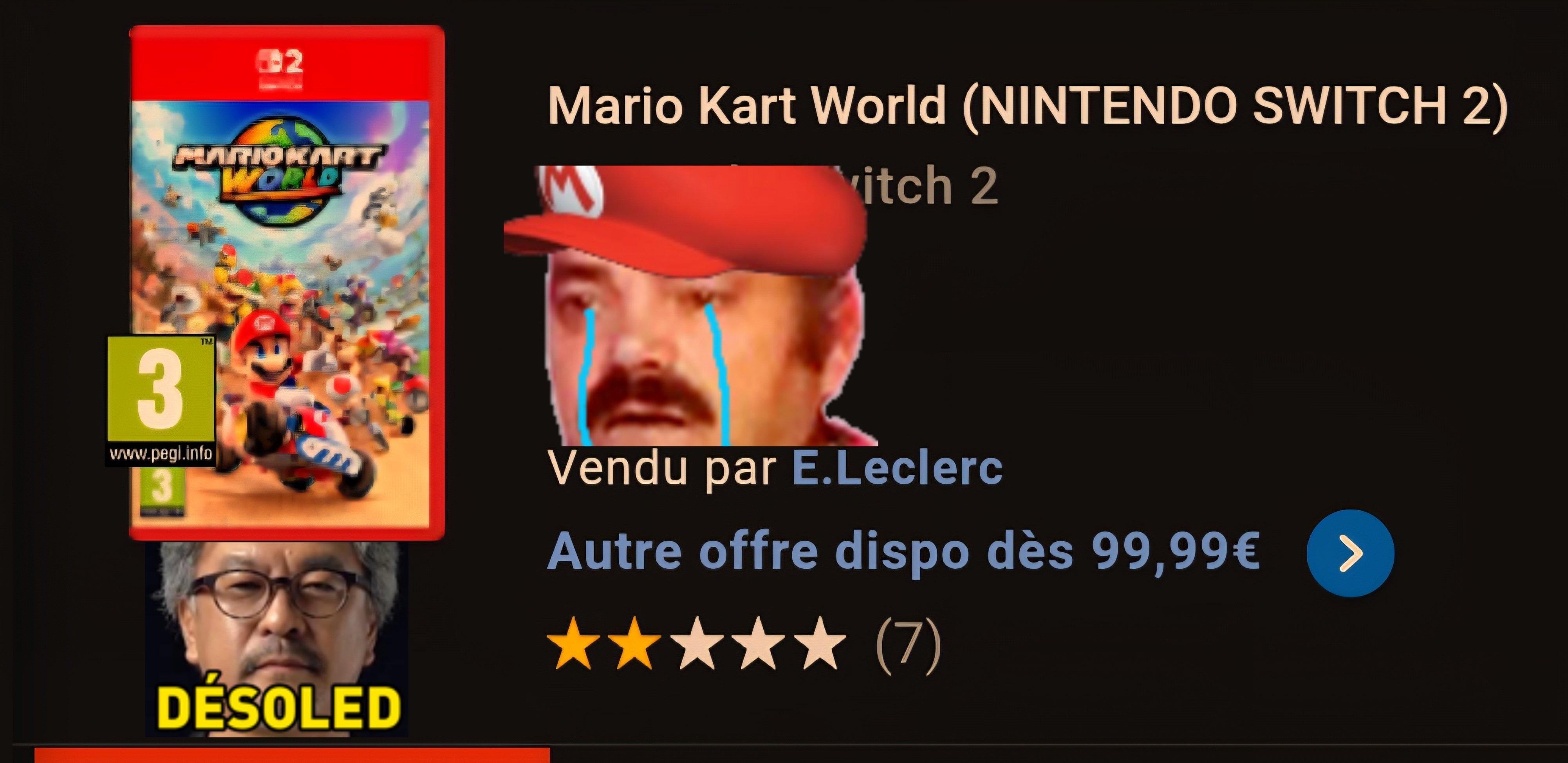 nintendo prix brise desoled