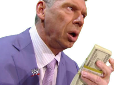 vince mcmahon president wwe renifle sent une liasse de billets odeur argent