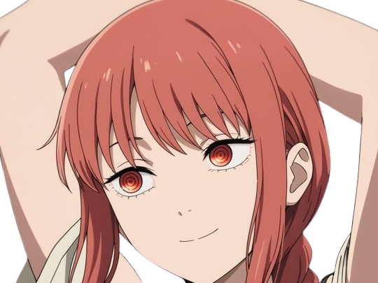 Sticker makima moupe chainsaw man waifu potential eleve chien wouf bark waf rousse anime manga par Dark-63