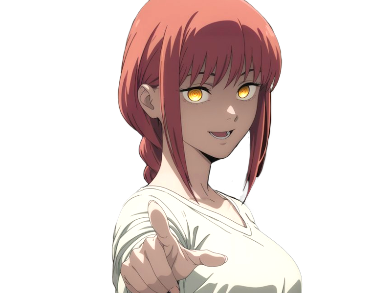 makima moupe chainsaw man waifu potential eleve chien wouf bark waf rousse anime manga