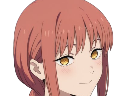 Sticker makima moupe chainsaw man waifu potential eleve chien wouf bark waf rousse anime manga par Dark-63
