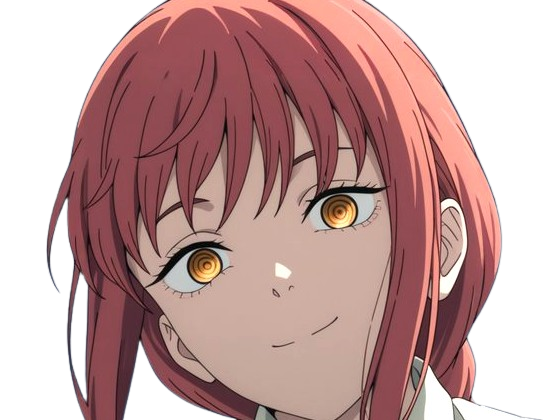 Sticker makima moupe chainsaw man waifu potential eleve chien wouf bark waf rousse anime manga par Dark-63