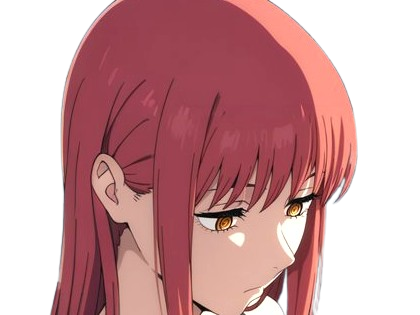 Sticker makima moupe chainsaw man waifu potential eleve chien wouf bark waf rousse anime manga par Dark-63