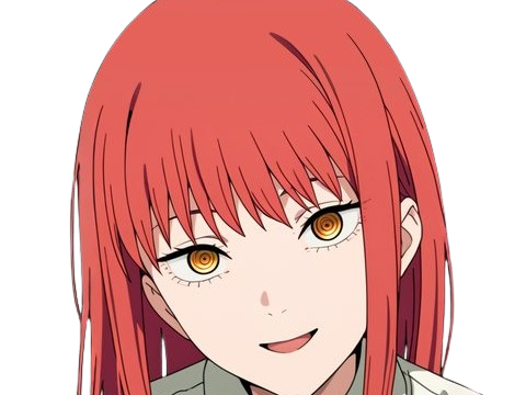 Sticker makima moupe chainsaw man waifu potential eleve chien wouf bark waf rousse anime manga par Dark-63