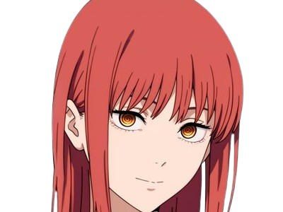 Sticker makima moupe chainsaw man waifu potential eleve chien wouf bark waf rousse anime manga par Dark-63