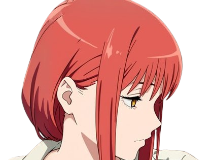 Sticker makima moupe chainsaw man waifu potential eleve chien wouf bark waf rousse anime manga par Dark-63