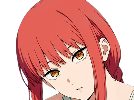 Sticker makima moupe chainsaw man waifu potential eleve chien wouf bark waf rousse anime manga par Dark-63