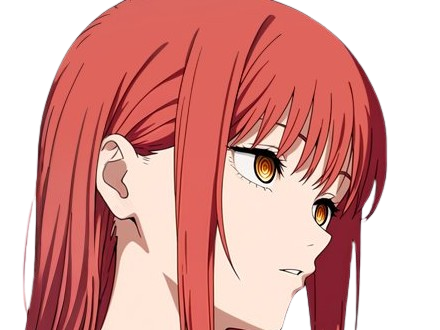 Sticker makima moupe chainsaw man waifu potential eleve chien wouf bark waf rousse anime manga par Dark-63