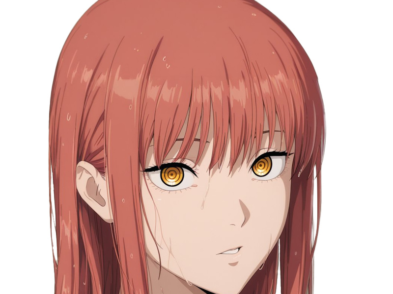 Sticker makima moupe chainsaw man waifu potential eleve chien wouf bark waf rousse anime manga par Dark-63
