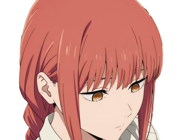 Sticker makima moupe chainsaw man waifu potential eleve chien wouf bark waf rousse anime manga par Dark-63
