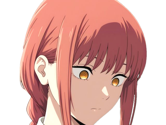 Sticker makima moupe chainsaw man waifu potential eleve chien wouf bark waf rousse anime manga par Dark-63