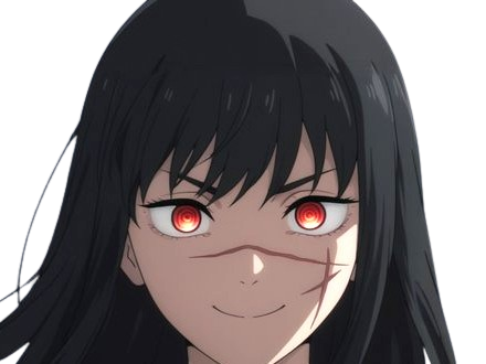 yoru asa mitaka chainsaw man waifu anime manga possedee fille femme cheveux-noirs yeux-rouges