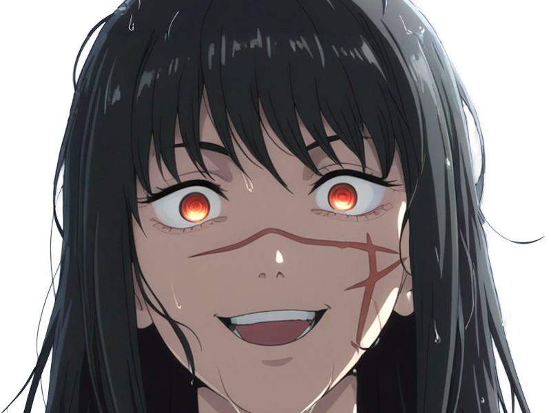 yoru asa mitaka chainsaw man waifu anime manga possedee fille femme cheveux-noirs yeux-rouges