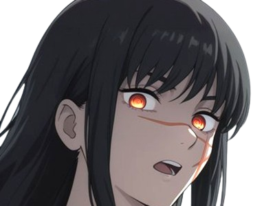 yoru asa mitaka chainsaw man waifu anime manga possedee fille femme cheveux-noirs yeux-rouges