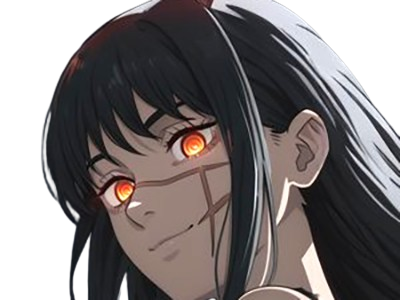 yoru asa mitaka chainsaw man waifu anime manga possedee fille femme cheveux-noirs yeux-rouges