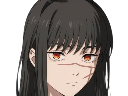 yoru asa mitaka chainsaw man waifu anime manga possedee fille femme cheveux-noirs yeux-rouges