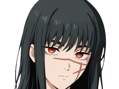 yoru asa mitaka chainsaw man waifu anime manga possedee fille femme cheveux-noirs yeux-rouges