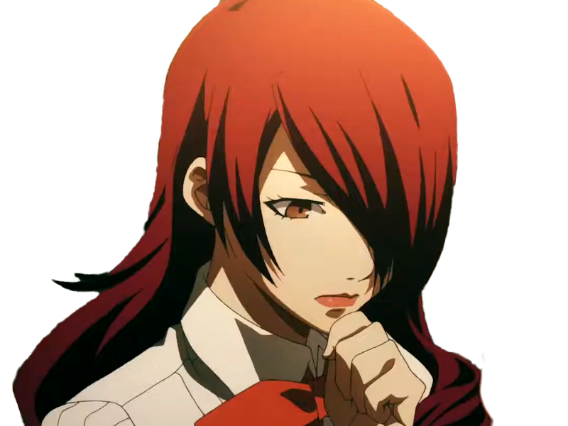 Sticker mitsuru kirijo sees persona 3 reload anime manga jeu rousse femme waifu eleve presidente bde par Dark-63