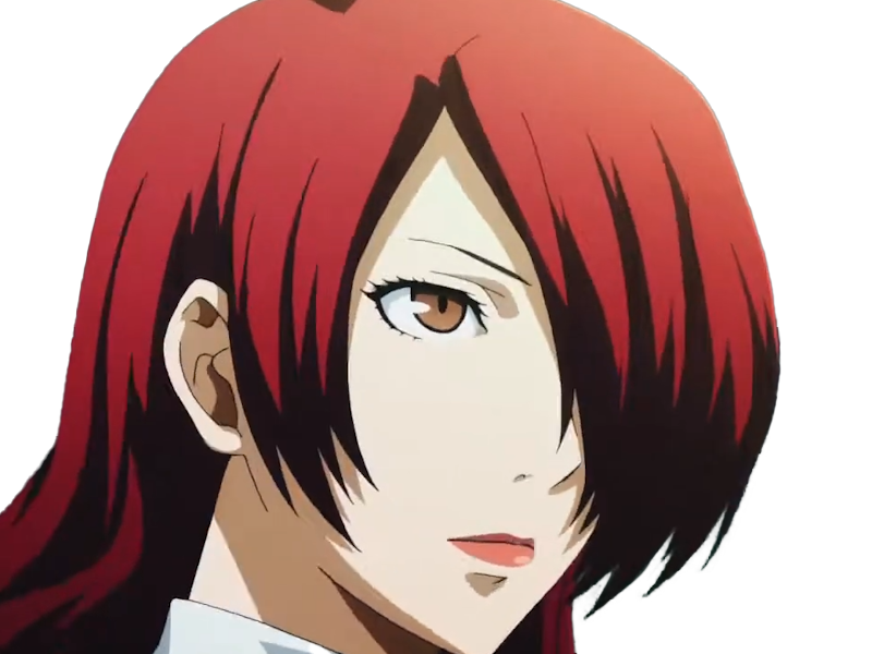 Sticker mitsuru kirijo sees persona 3 reload anime manga jeu rousse femme waifu eleve presidente bde par Dark-63