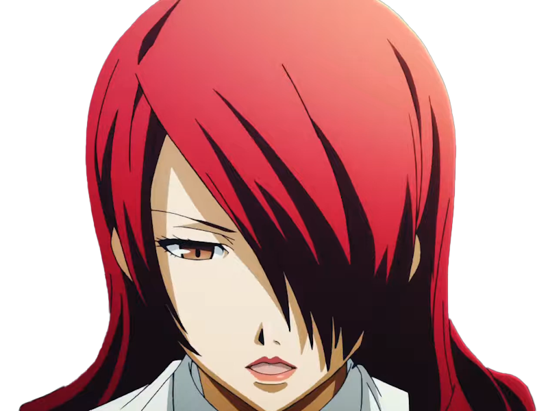 Sticker mitsuru kirijo sees persona 3 reload anime manga jeu rousse femme waifu eleve presidente bde par Dark-63