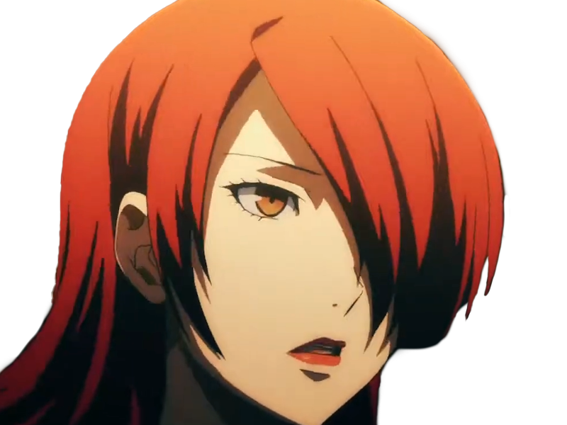 Sticker mitsuru kirijo sees persona 3 reload anime manga jeu rousse femme waifu eleve presidente bde par Dark-63