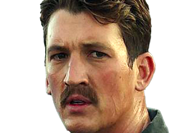 miles teller bradley bradshaw acteur americain homme top gun moustache trentenaire trentaine brun cicatrices