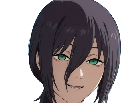 reze lady hybride femme fille waifu manga anime chainsaw man chainsawman yeux-verts cheveux-violets