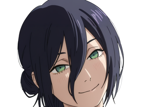 reze lady hybride femme fille waifu manga anime chainsaw man chainsawman yeux-verts cheveux-violets