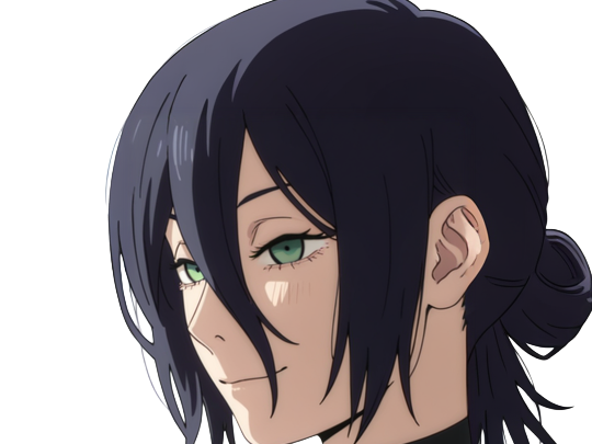 reze lady hybride femme fille waifu manga anime chainsaw man chainsawman yeux-verts cheveux-violets