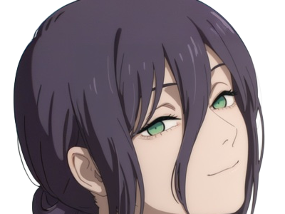 reze lady hybride femme fille waifu manga anime chainsaw man chainsawman yeux-verts cheveux-violets