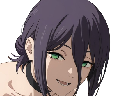 reze lady hybride femme fille waifu manga anime chainsaw man chainsawman yeux-verts cheveux-violets