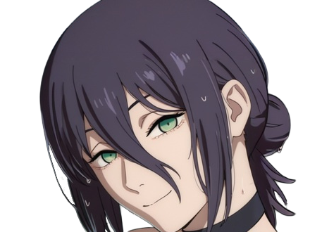 reze lady hybride femme fille waifu manga anime chainsaw man chainsawman yeux-verts cheveux-violets