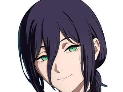 reze lady hybride femme fille waifu manga anime chainsaw man chainsawman yeux-verts cheveux-violets