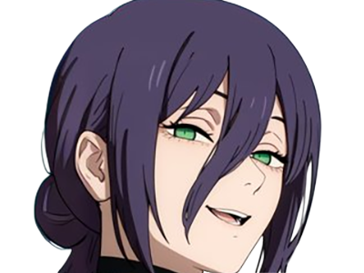 reze lady hybride femme fille waifu manga anime chainsaw man chainsawman yeux-verts cheveux-violets
