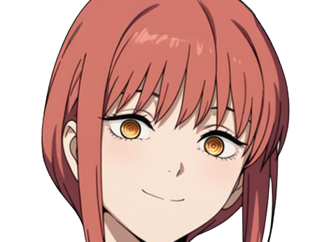 Sticker makima moupe chainsaw man waifu potential eleve chien wouf bark waf rousse anime manga par Dark-63
