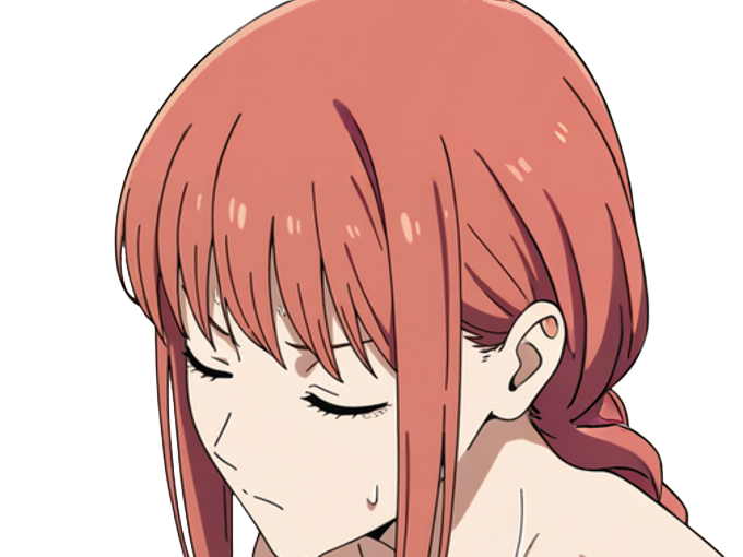 Sticker makima moupe chainsaw man waifu potential eleve chien wouf bark waf rousse anime manga par Dark-63
