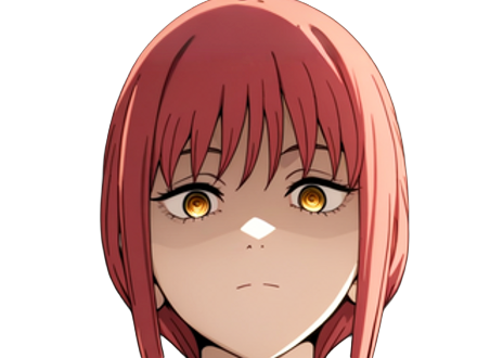 Sticker makima moupe chainsaw man waifu potential eleve chien wouf bark waf rousse anime manga par Dark-63