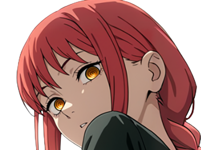 Sticker makima moupe chainsaw man waifu potential eleve chien wouf bark waf rousse anime manga par Dark-63