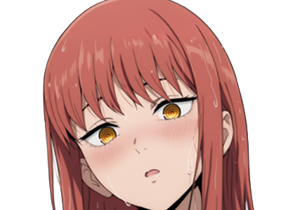 Sticker makima moupe chainsaw man waifu potential eleve chien wouf bark waf rousse anime manga par Dark-63