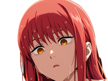 Sticker makima moupe chainsaw man waifu potential eleve chien wouf bark waf rousse anime manga par Dark-63