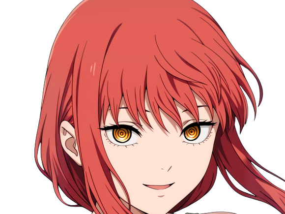 Sticker makima moupe chainsaw man waifu potential eleve chien wouf bark waf rousse anime manga par Dark-63
