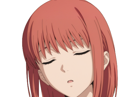 Sticker makima moupe chainsaw man waifu potential eleve chien wouf bark waf rousse anime manga par Dark-63