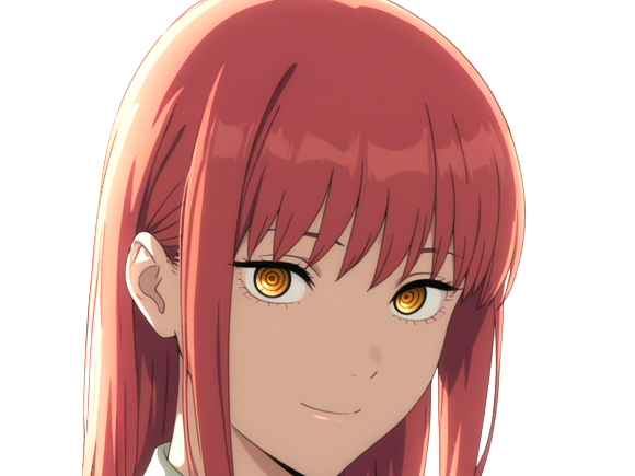 Sticker makima moupe chainsaw man waifu potential eleve chien wouf bark waf rousse anime manga par Dark-63