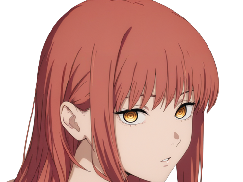 Sticker makima moupe chainsaw man waifu potential eleve chien wouf bark waf rousse anime manga par Dark-63