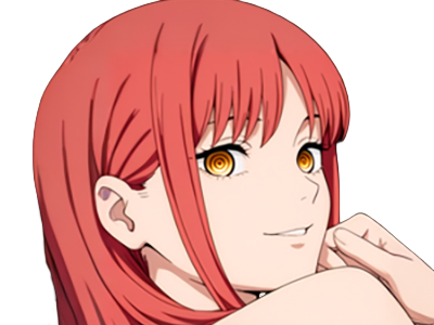 Sticker makima moupe chainsaw man waifu potential eleve chien wouf bark waf rousse anime manga par Dark-63